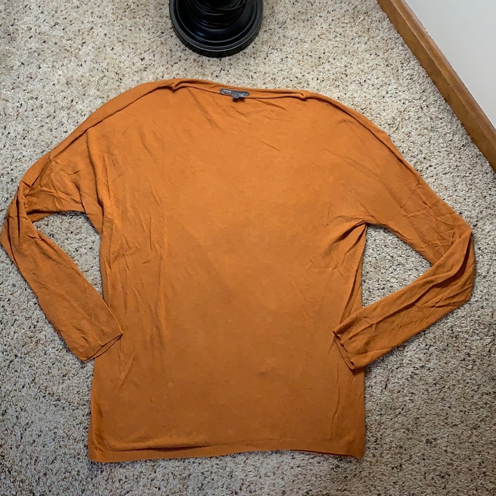 Vince. Pumpkin Spice Boat Neck Sweater- Large
